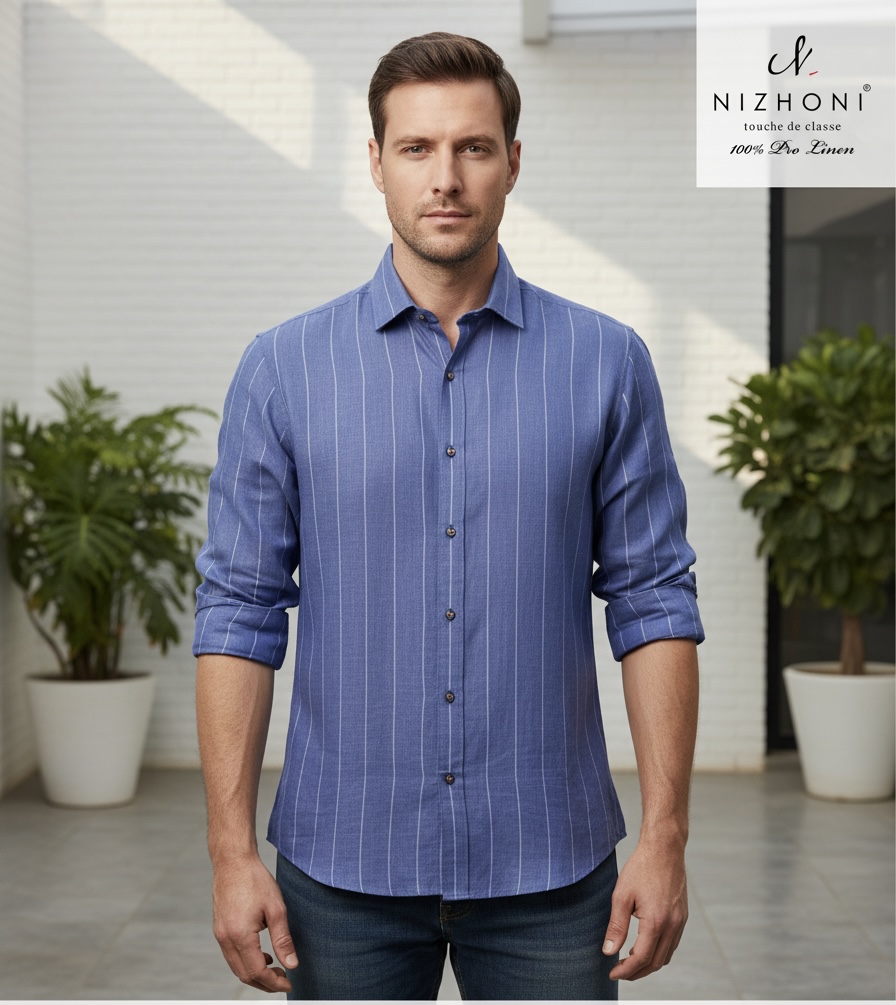 <p>VIOLET COLOUR LINEING SHIRT FULL SLEEVES MEN&nbsp;</p>